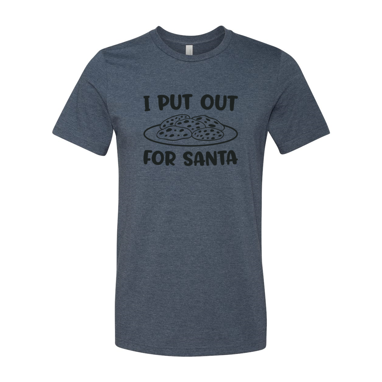 I Put Out For Santa Shirt in various colors, showcasing its comfortable fit and festive design.