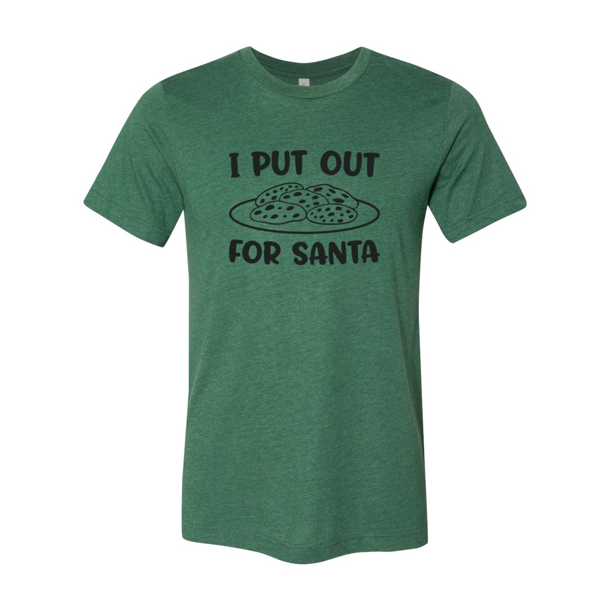 I Put Out For Santa Shirt in various colors, showcasing its comfortable fit and festive design.