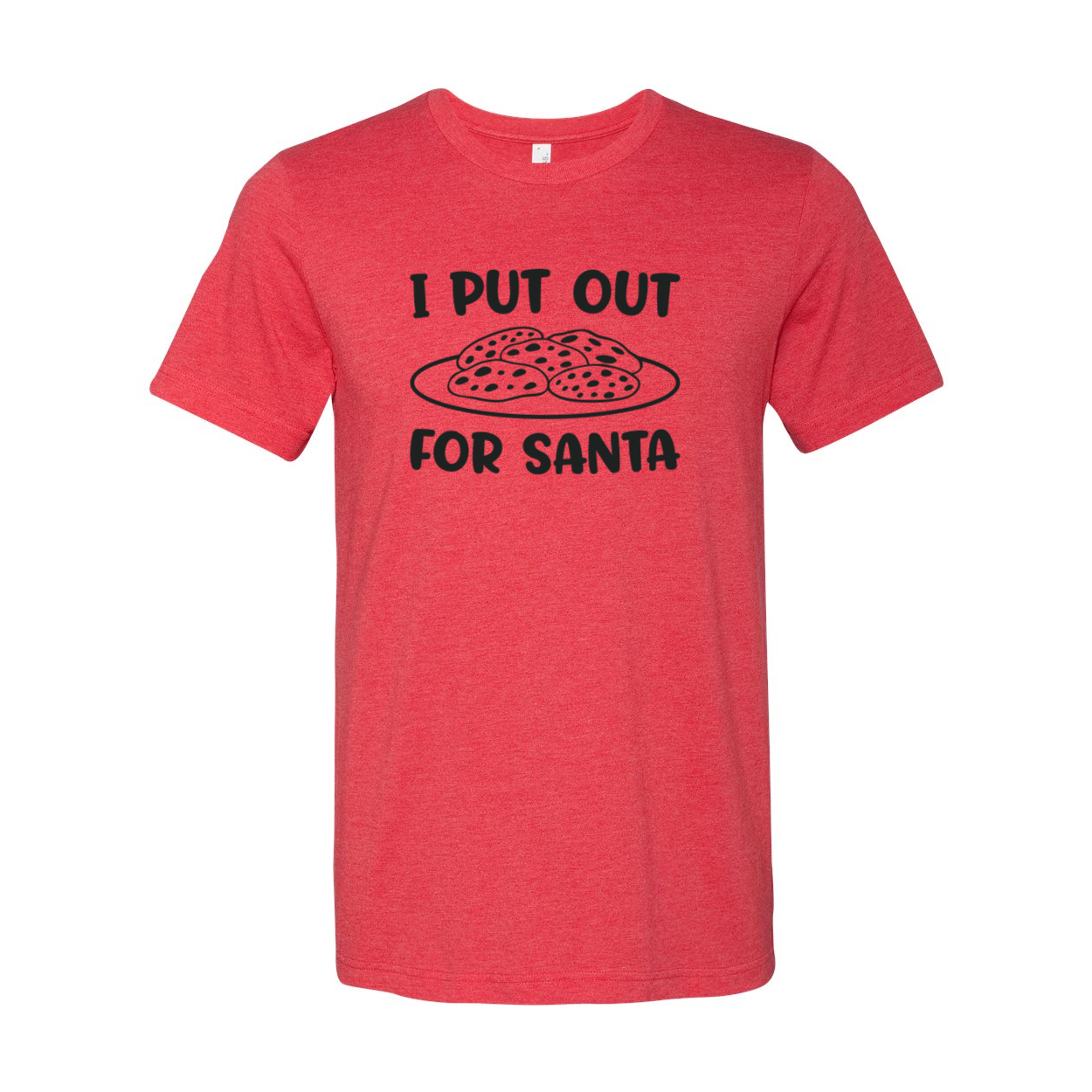 I Put Out For Santa Shirt in various colors, showcasing its comfortable fit and festive design.