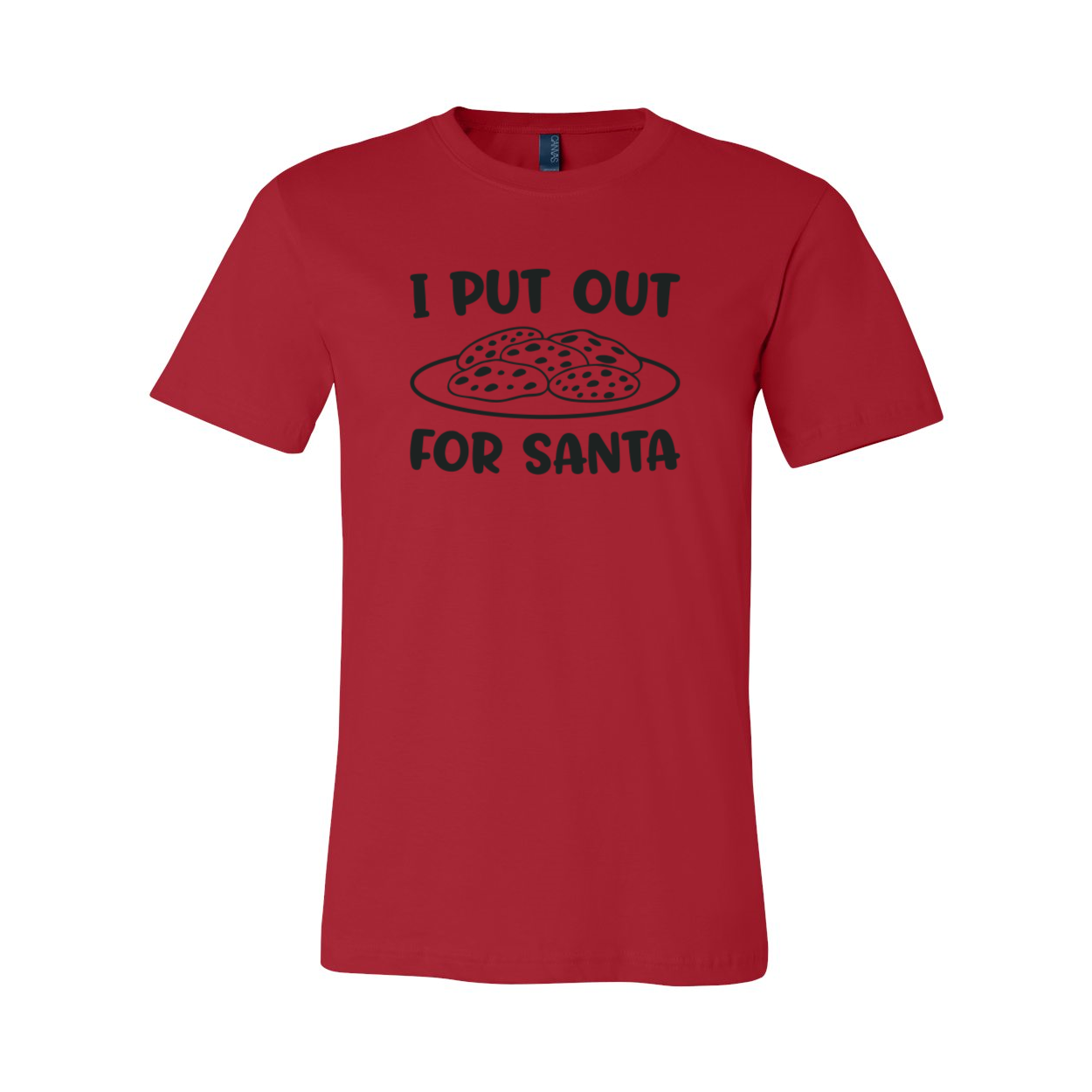 I Put Out For Santa Shirt in various colors, showcasing its comfortable fit and festive design.