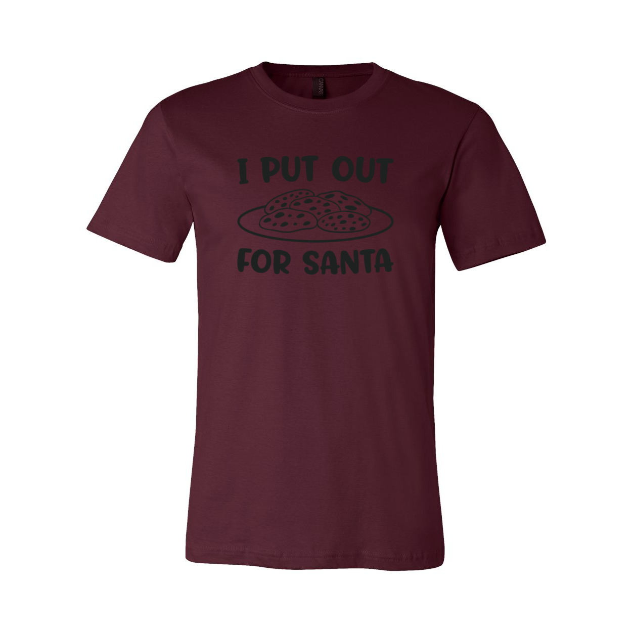 I Put Out For Santa Shirt in various colors, showcasing its comfortable fit and festive design.