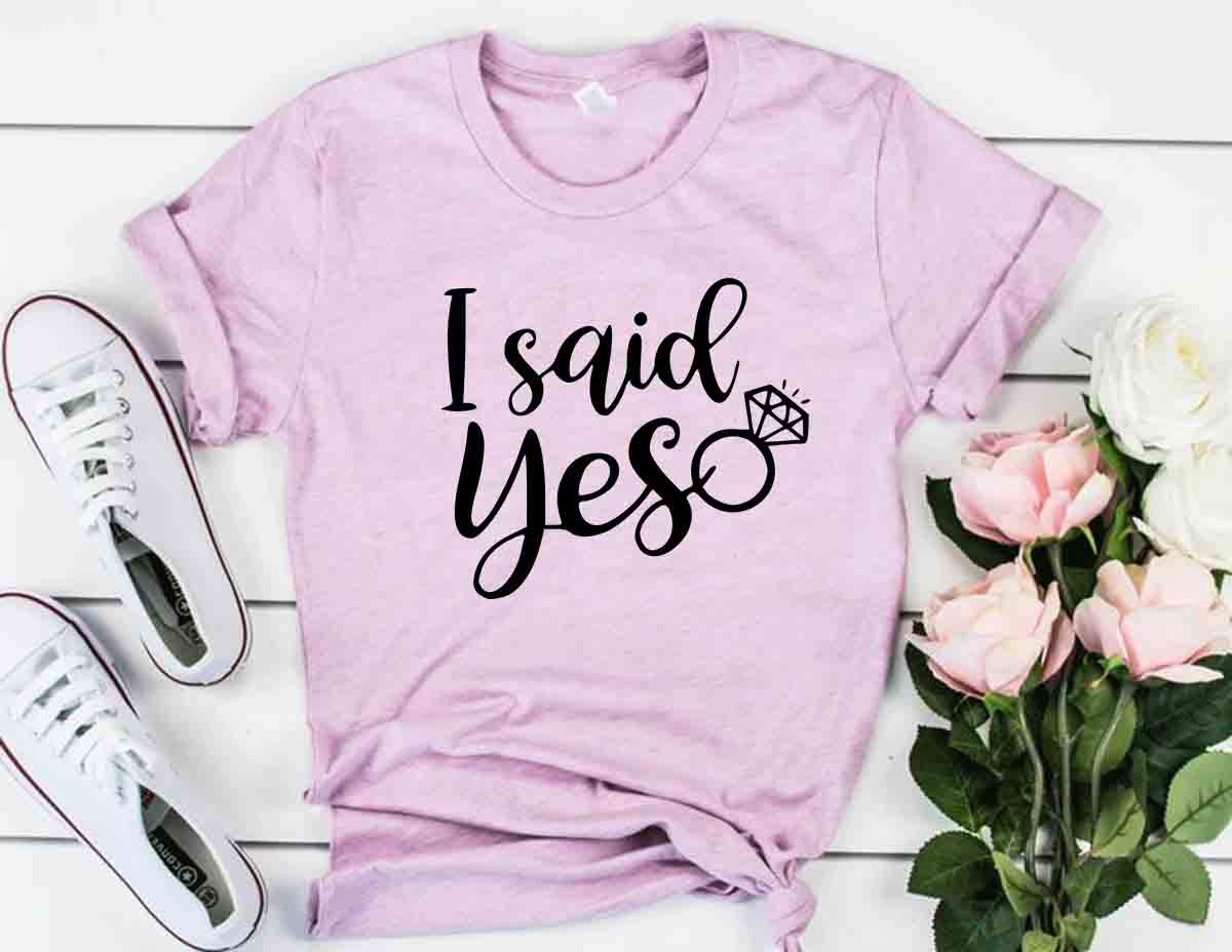 I Said Yess Shirt in various colors, showcasing its soft fabric and stylish design.