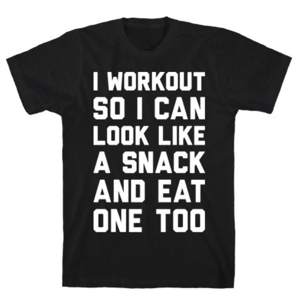 I WORKOUT SO I CAN T-SHIRT made from soft ringspun cotton, featuring a unique design by top artists, perfect for workouts and casual wear.