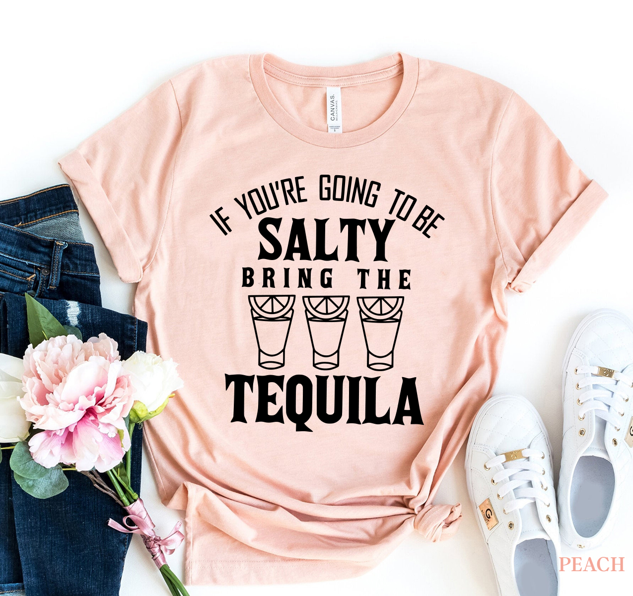 If You Are Going To Be Salty T-shirt made from premium ring spun cotton, featuring a vibrant flex print design.