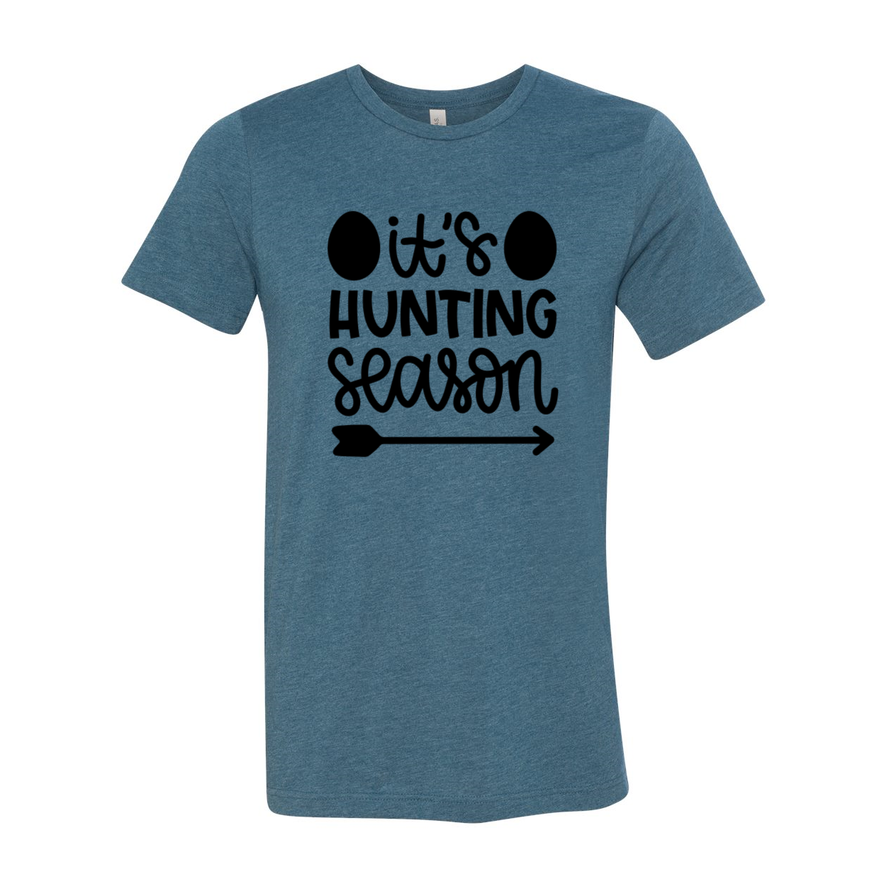 Unisex T-shirt featuring a hunting season design, made from soft ring spun cotton, available in multiple colors and sizes.