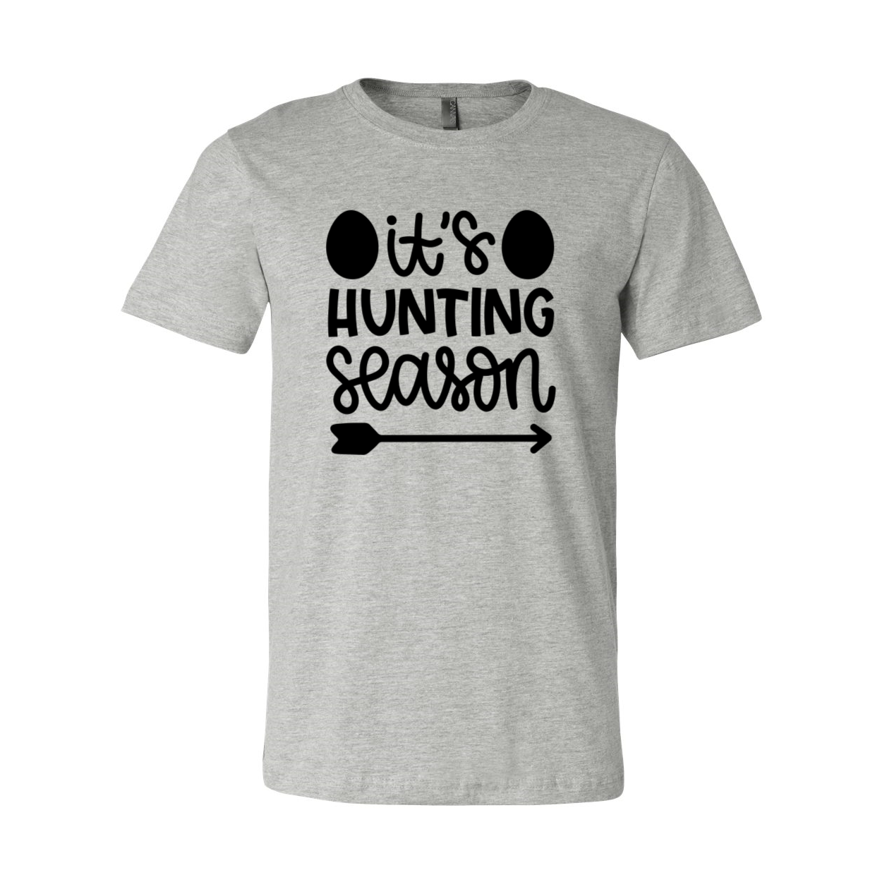 Unisex T-shirt featuring a hunting season design, made from soft ring spun cotton, available in multiple colors and sizes.