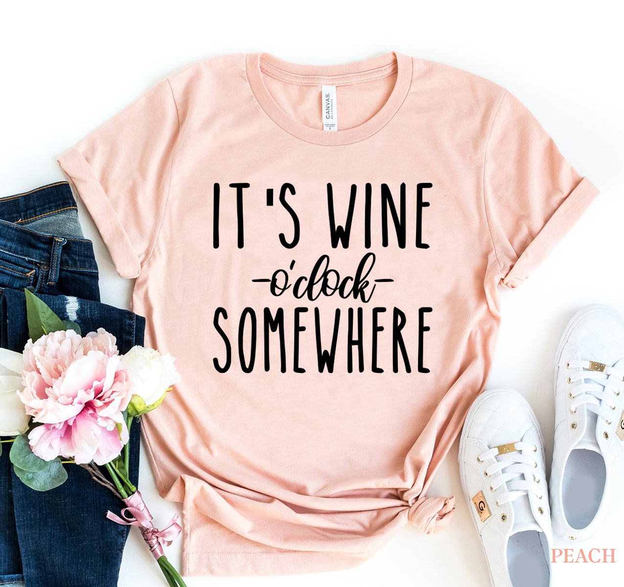 Its Wine 'O' Clock T-Shirt made of premium ring spun cotton with a stylish wine-themed design.