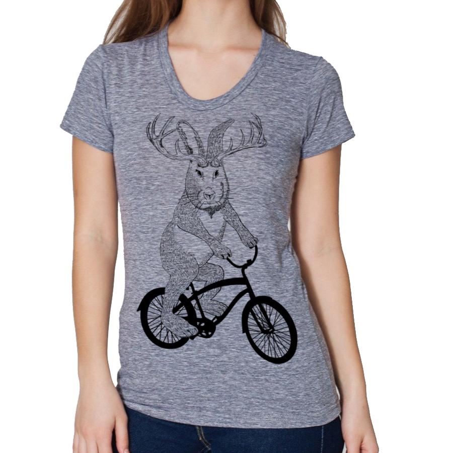 A stylish Jackalpoe cruise tee featuring a whimsical jackalope design, perfect for casual wear.