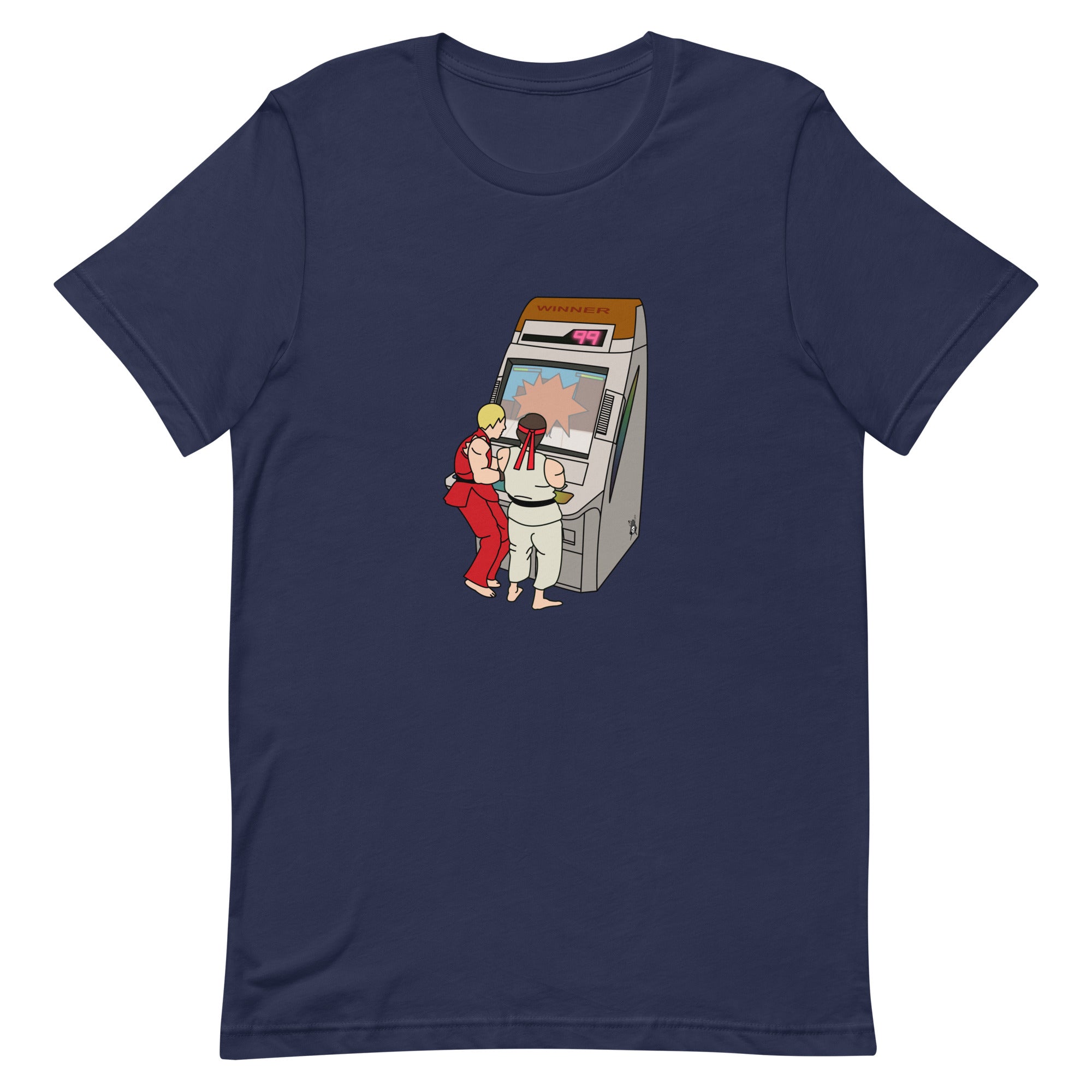 Japanese Arcade T-Shirt featuring a vibrant arcade machine print on soft cotton fabric, perfect for gaming enthusiasts.