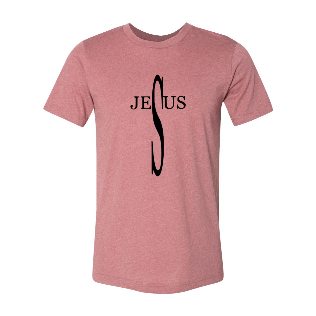 A stylish unisex Jesus Shirt made from soft ring spun cotton, featuring a classic crew neck and available in multiple colors.