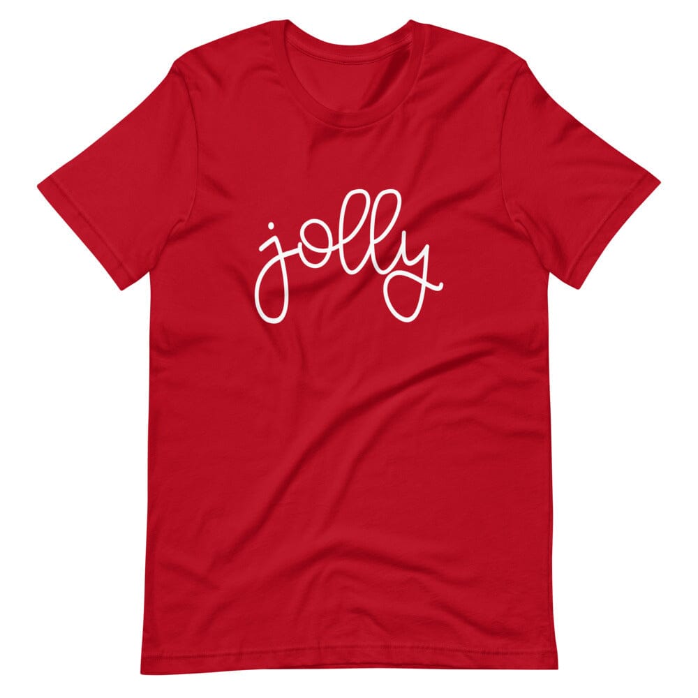 A festive Jolly Christmas Tee featuring a cheerful design, made from soft ringspun cotton, perfect for holiday celebrations.