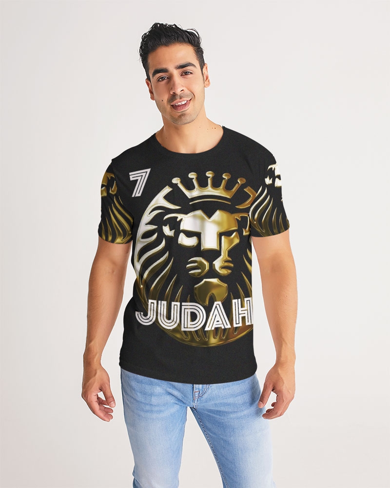 Judah Lion Kings Men's Tee showcasing soft fabric and stylish design, perfect for casual wear.