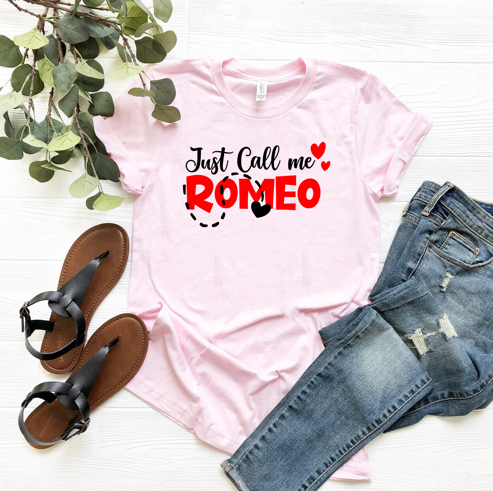 Unisex Just Call Me Romeo Shirt in various colors, showcasing its soft fabric and stylish design.