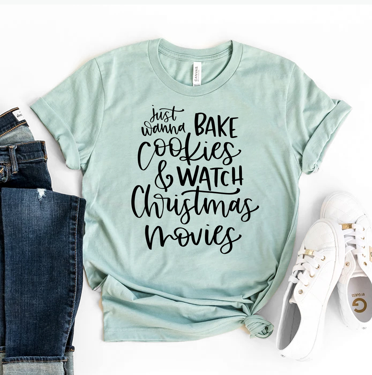 Just Wanna Bake Cookies T-shirt made of premium quality ring spun cotton with a stylish baking-themed design.