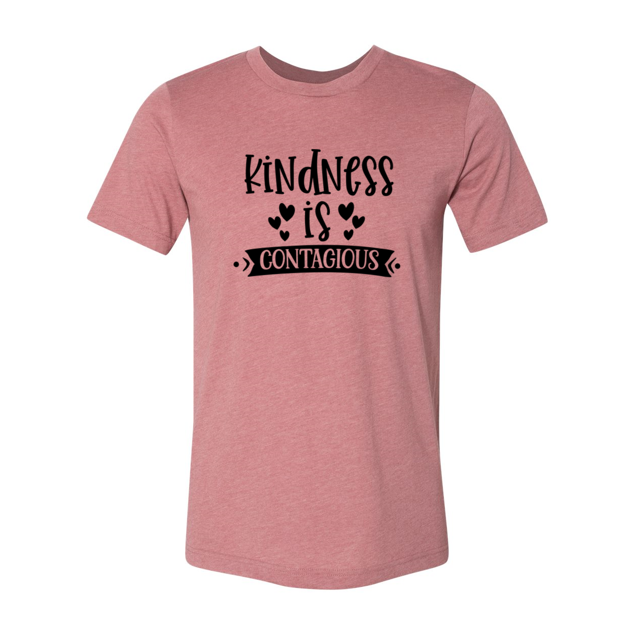 A unisex Kindness Is Contagious Shirt in various colors, showcasing its soft fabric and stylish design.