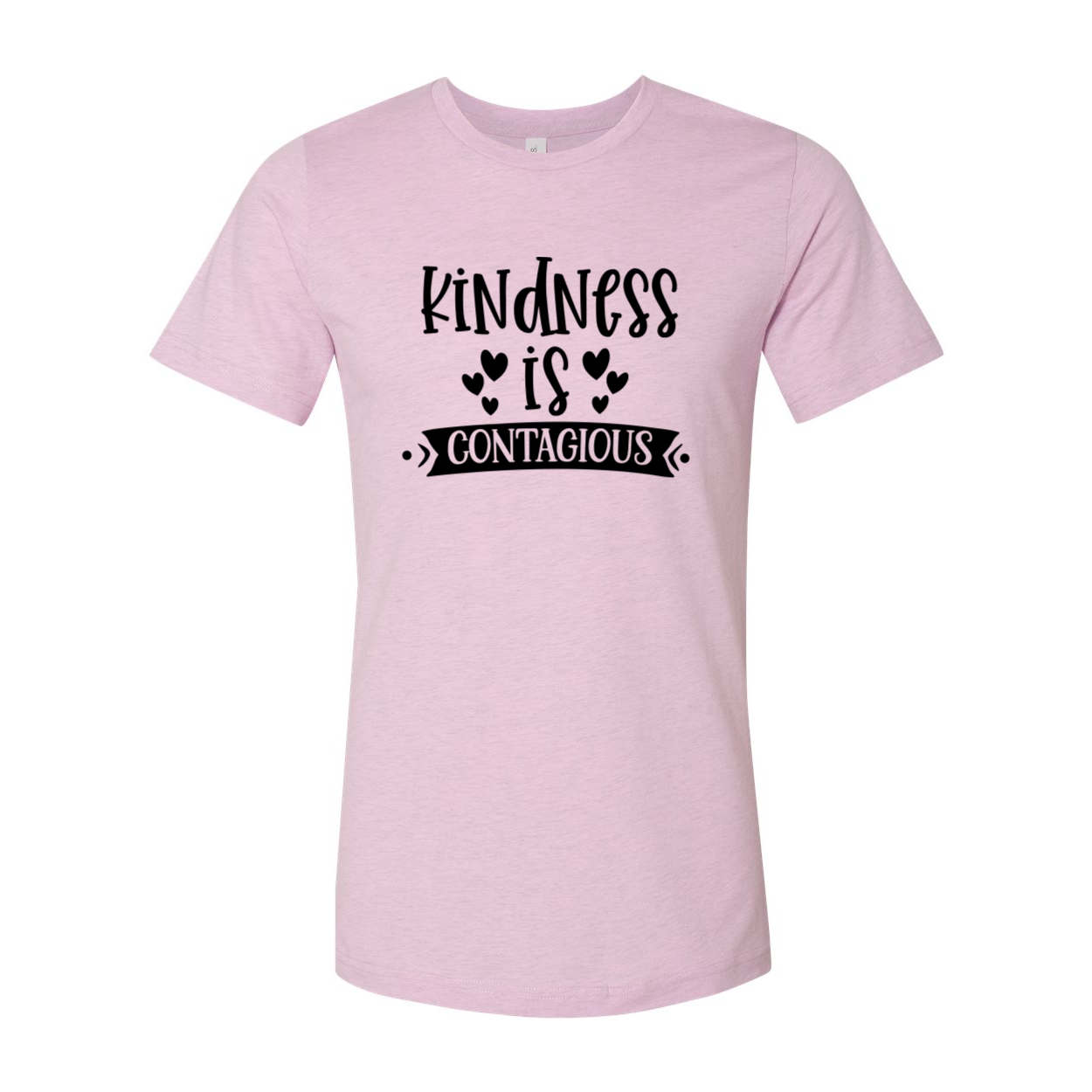 A unisex Kindness Is Contagious Shirt in various colors, showcasing its soft fabric and stylish design.