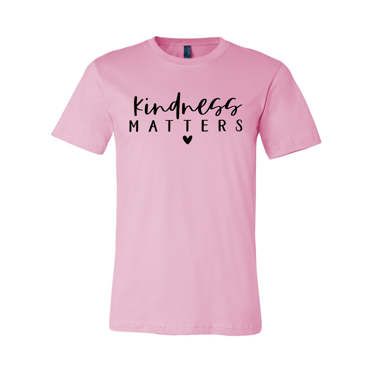 A unisex Kindness Matters T-shirt made from soft airlume cotton, featuring a positive message design.