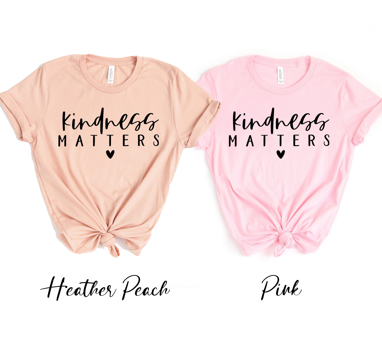 A unisex Kindness Matters T-shirt made from soft airlume cotton, featuring a positive message design.