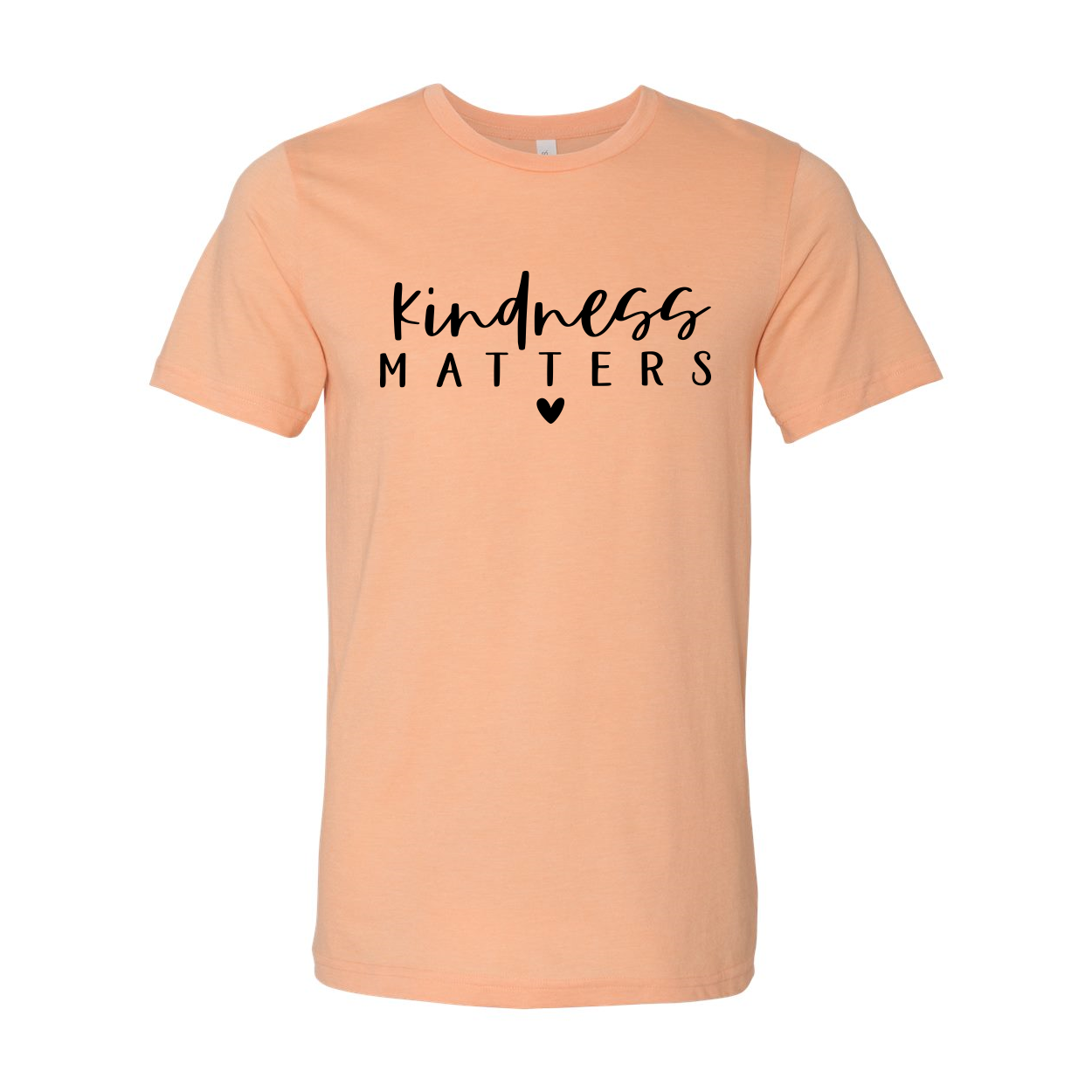 A unisex Kindness Matters T-shirt made from soft airlume cotton, featuring a positive message design.