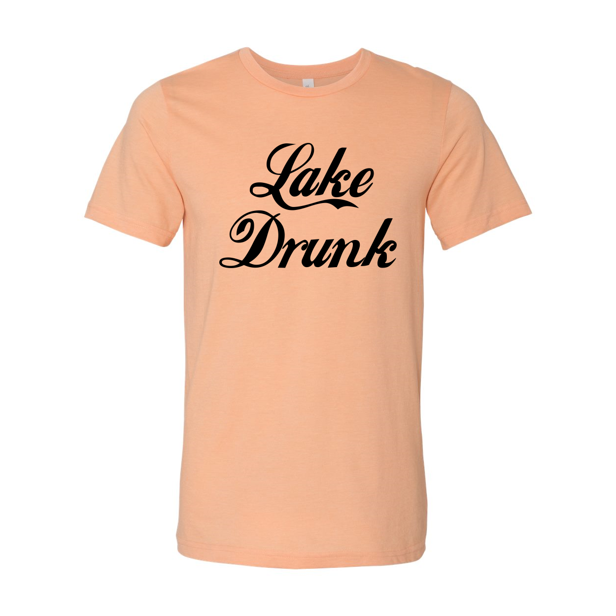 Lake Drunk T-shirt displayed on a mannequin, showcasing its unisex design and soft fabric.