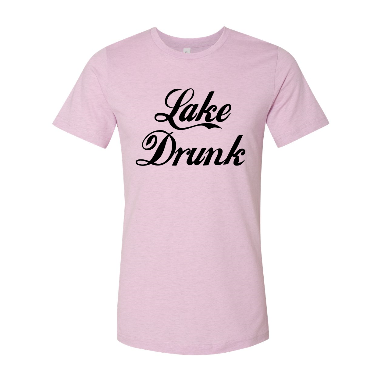 Lake Drunk T-shirt displayed on a mannequin, showcasing its unisex design and soft fabric.