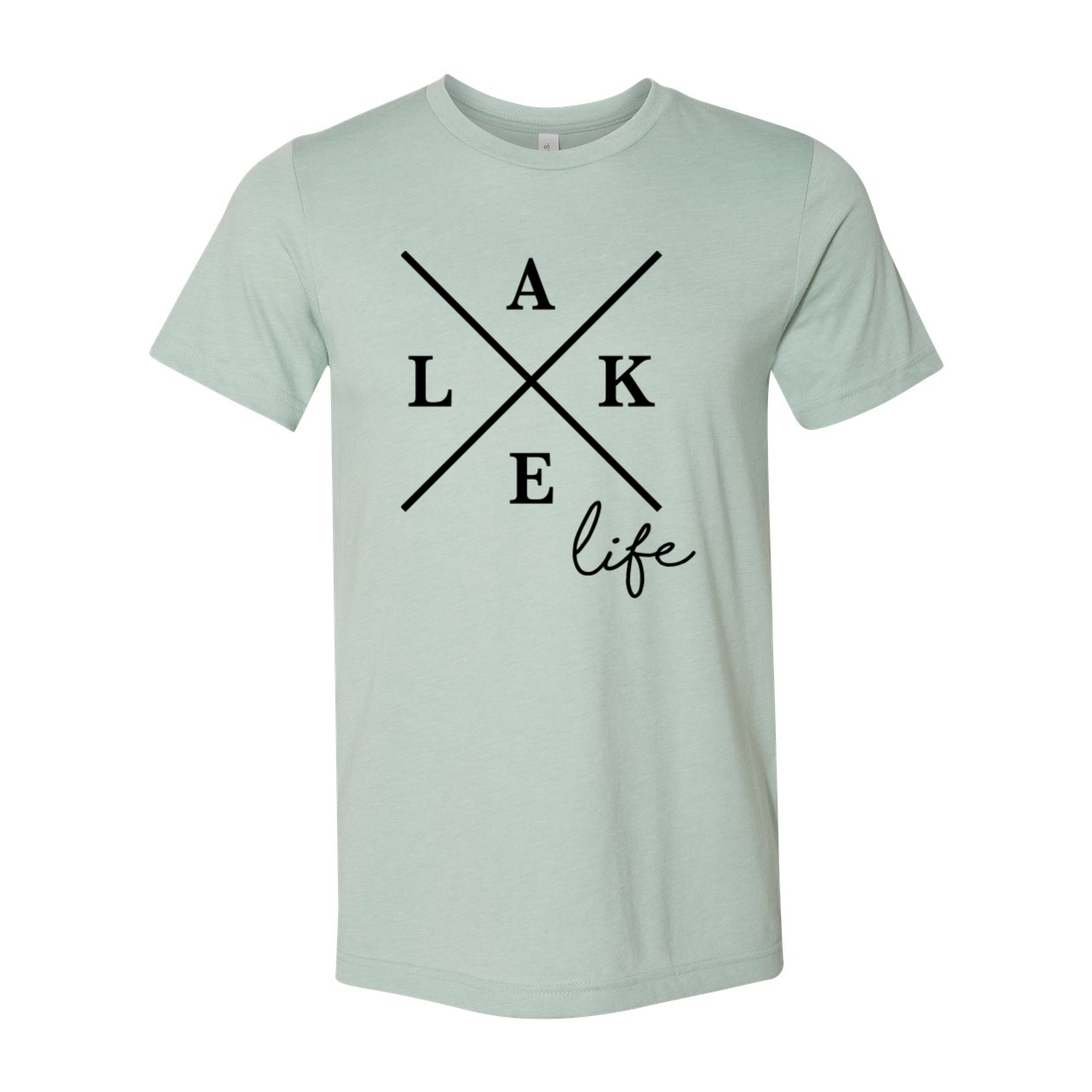 A classic unisex Lake Life T-shirt made from soft airlume cotton, perfect for outdoor adventures by the lake.