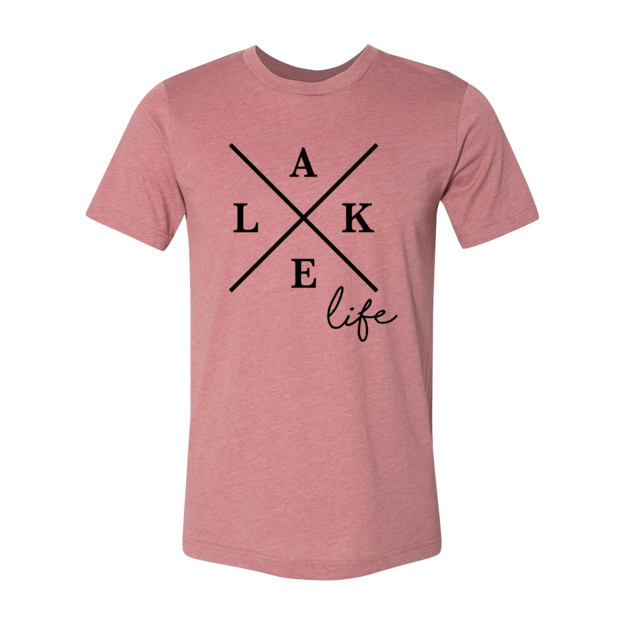 A classic unisex Lake Life T-shirt made from soft airlume cotton, perfect for outdoor adventures by the lake.