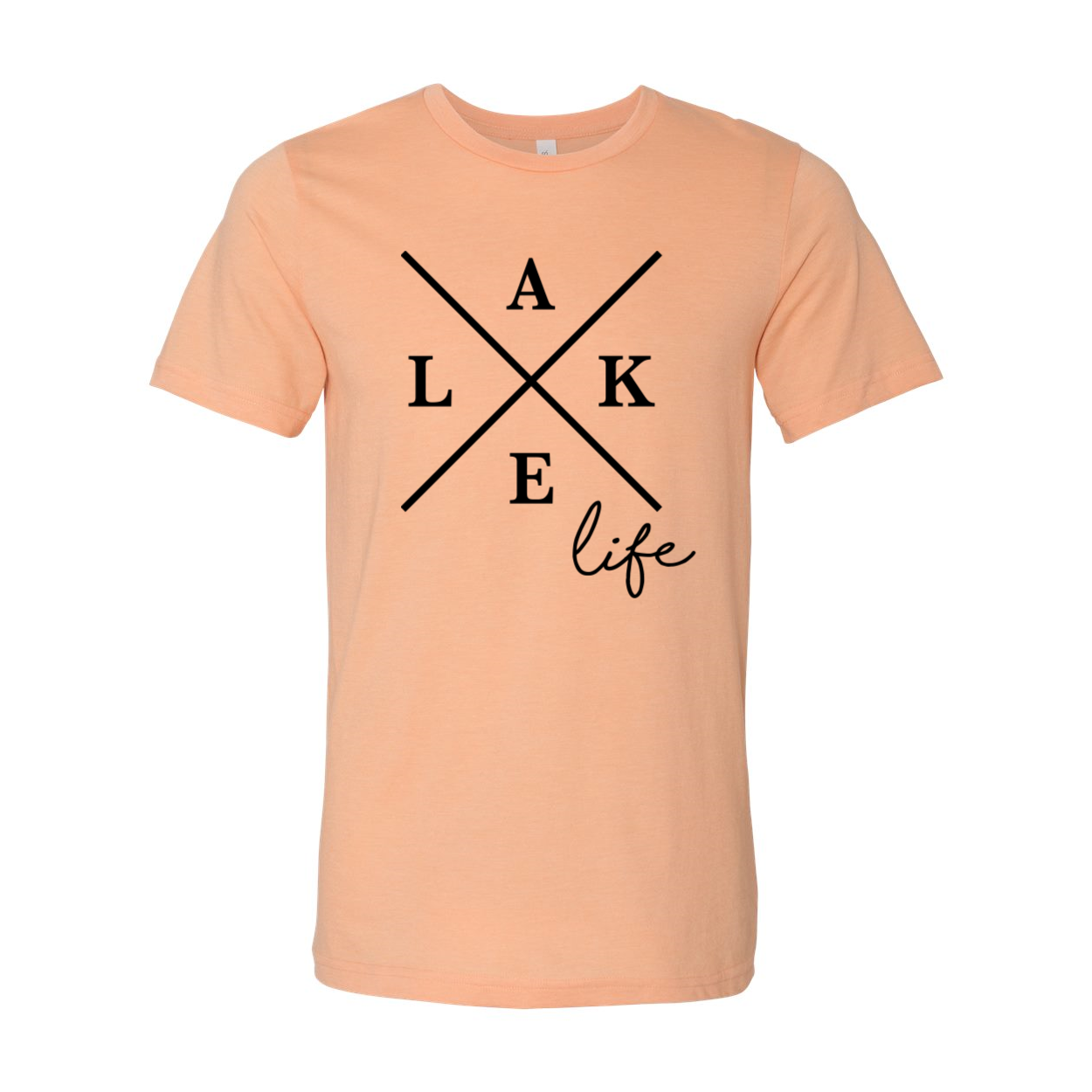 A classic unisex Lake Life T-shirt made from soft airlume cotton, perfect for outdoor adventures by the lake.