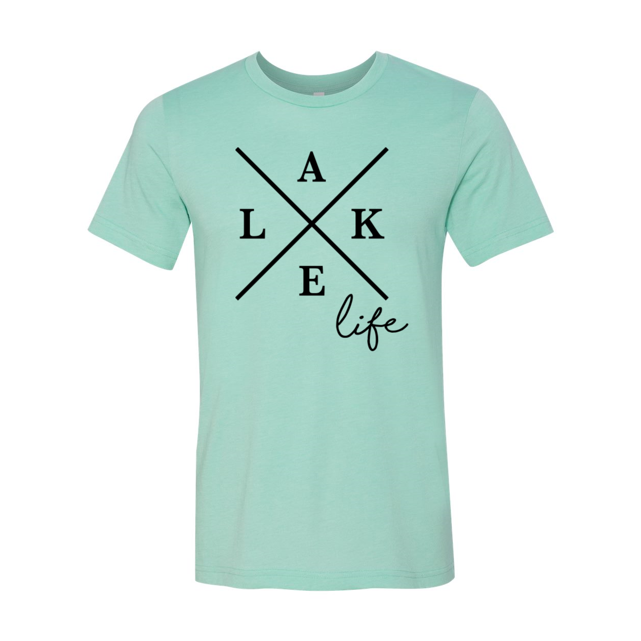 A classic unisex Lake Life T-shirt made from soft airlume cotton, perfect for outdoor adventures by the lake.