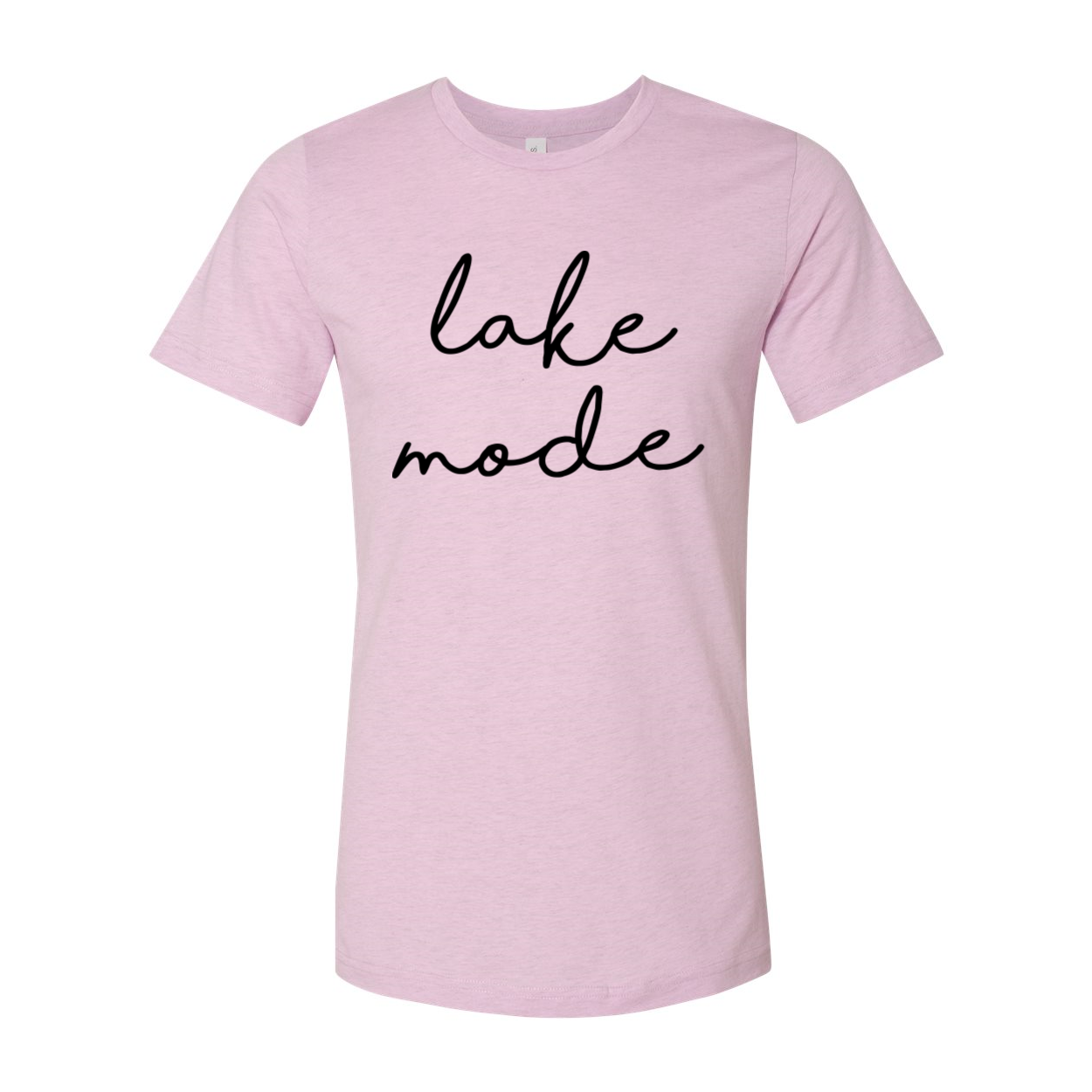 Lake Mode T-shirt in various sizes, showcasing its unisex design and soft fabric.