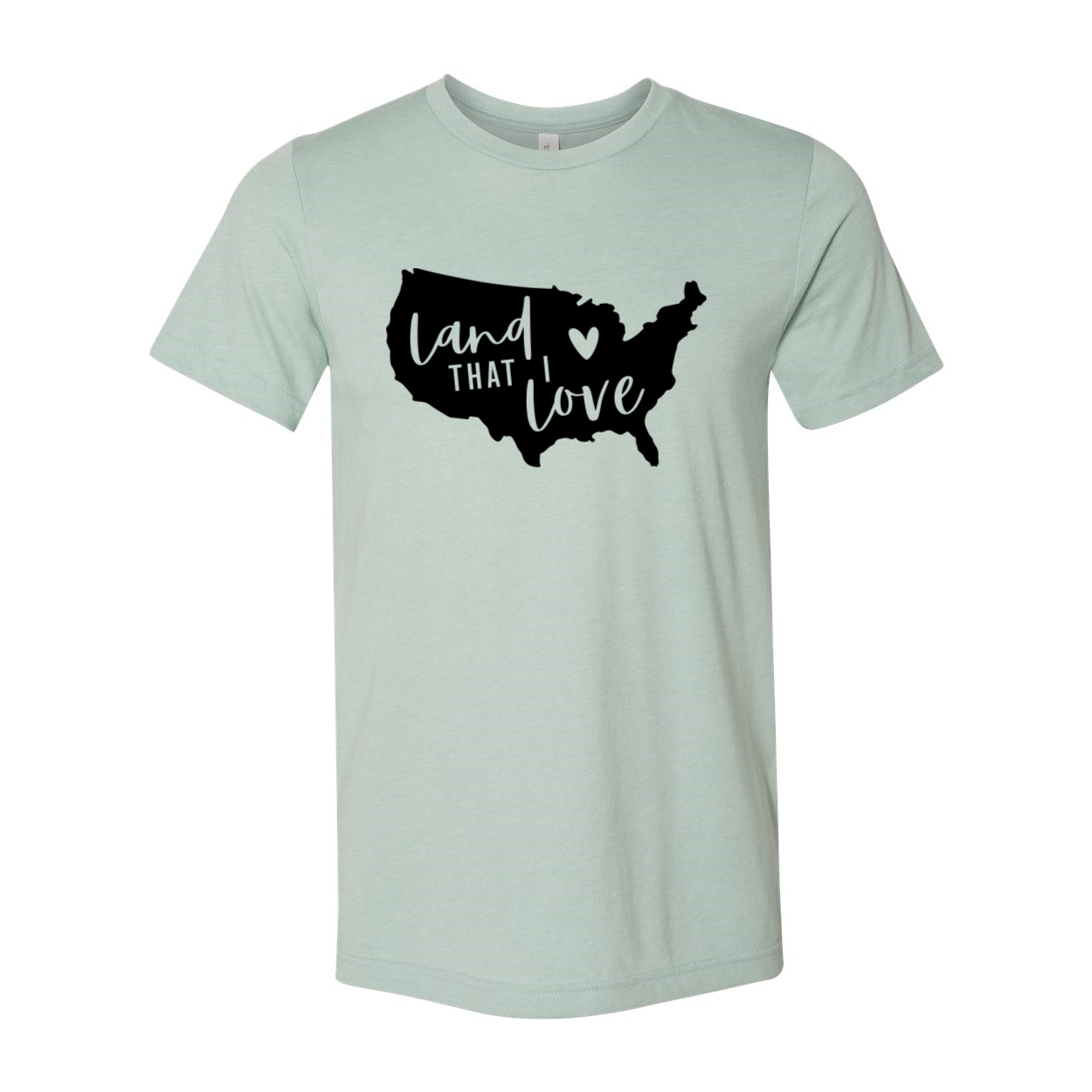 A classic unisex Land That I Love T-shirt made from soft airlume cotton, available in various sizes.