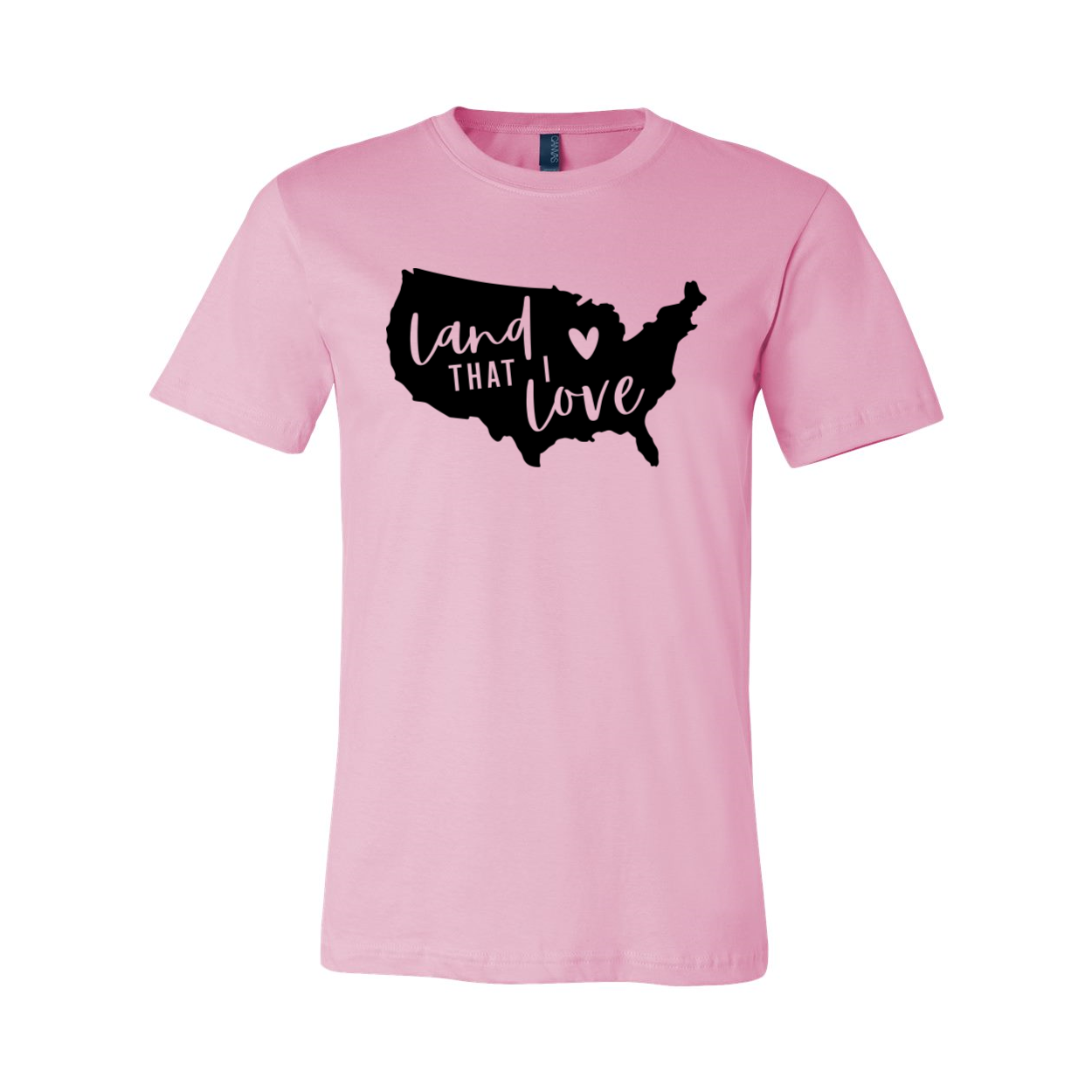 A classic unisex Land That I Love T-shirt made from soft airlume cotton, available in various sizes.