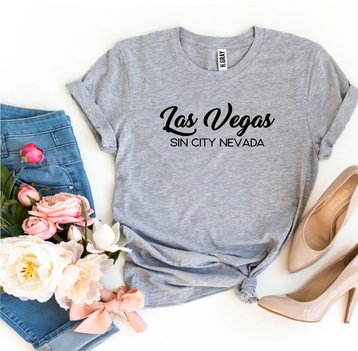 Las Vegas Sin City Nevada T-shirt made of premium ring spun cotton with a stylish design.