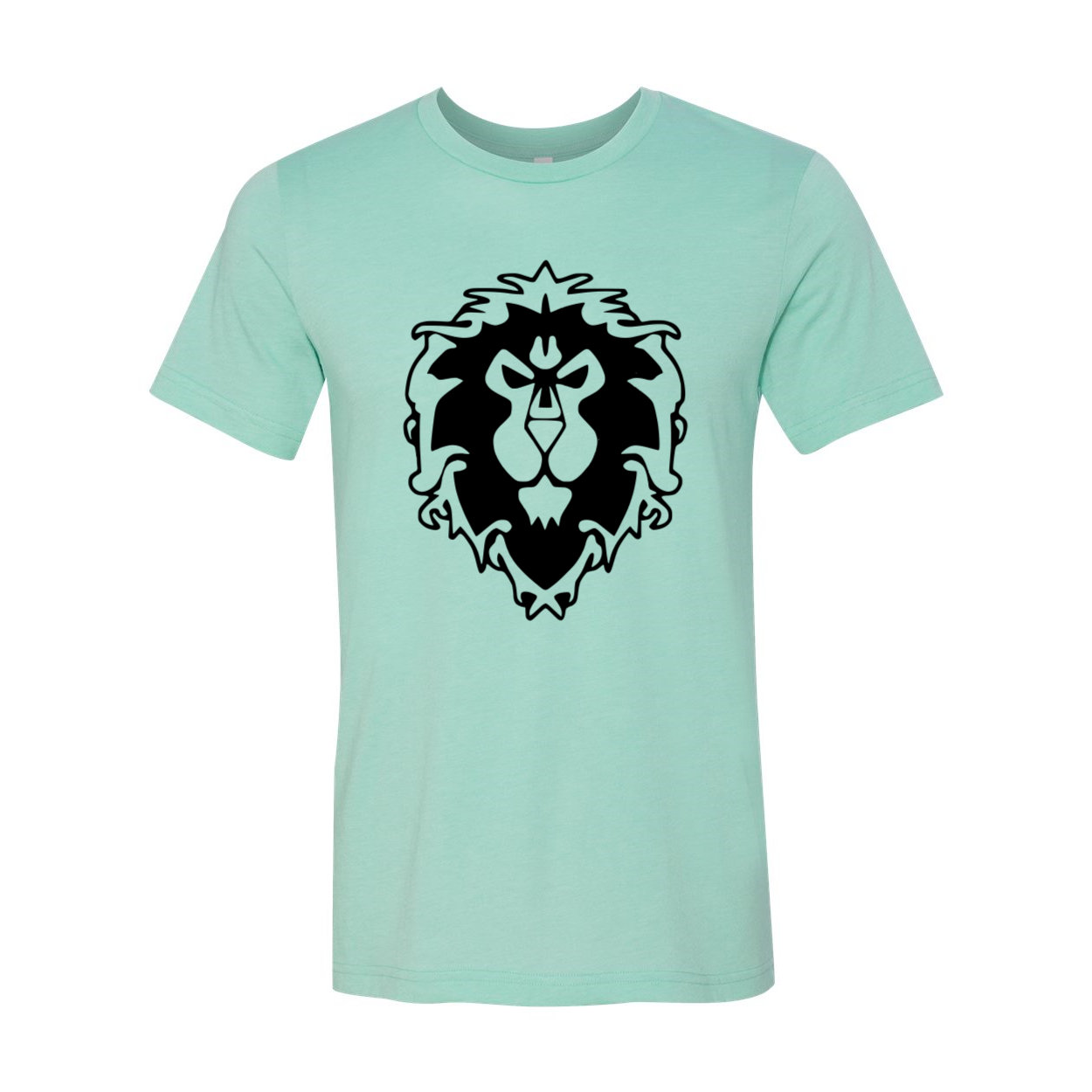 A stylish unisex Lion Shirt made from soft ring spun cotton, featuring a classic crew neck and available in multiple colors.