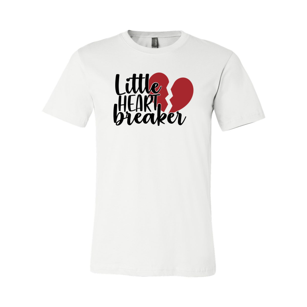 A stylish unisex Little Heart Breaker Shirt made from soft ring spun cotton, available in various colors and sizes.