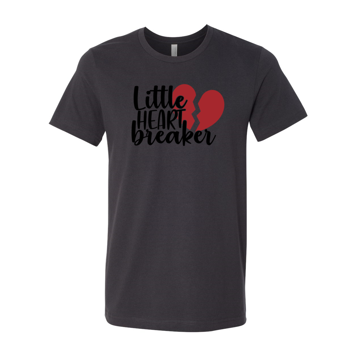 A stylish unisex Little Heart Breaker Shirt made from soft ring spun cotton, available in various colors and sizes.