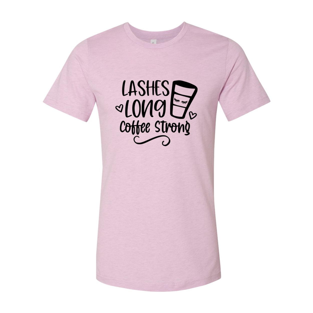 Unisex Long Lashes Coffee Strong Shirt in various colors, showcasing its soft fabric and stylish design.