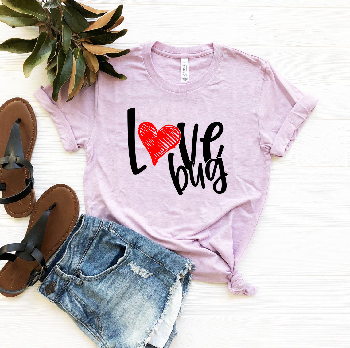 A stylish unisex Love Bug Shirt made from soft ring spun cotton, available in various colors and sizes.