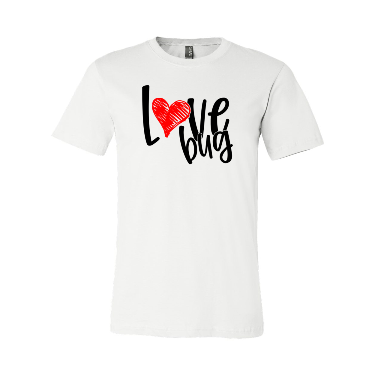 A stylish unisex Love Bug Shirt made from soft ring spun cotton, available in various colors and sizes.