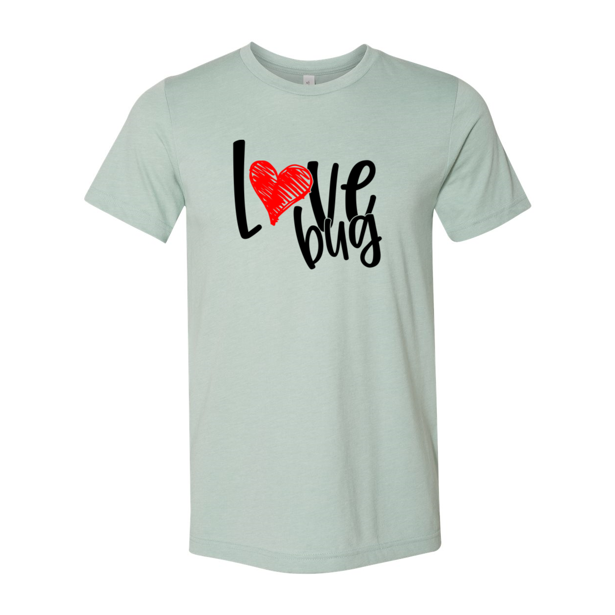 A stylish unisex Love Bug Shirt made from soft ring spun cotton, available in various colors and sizes.