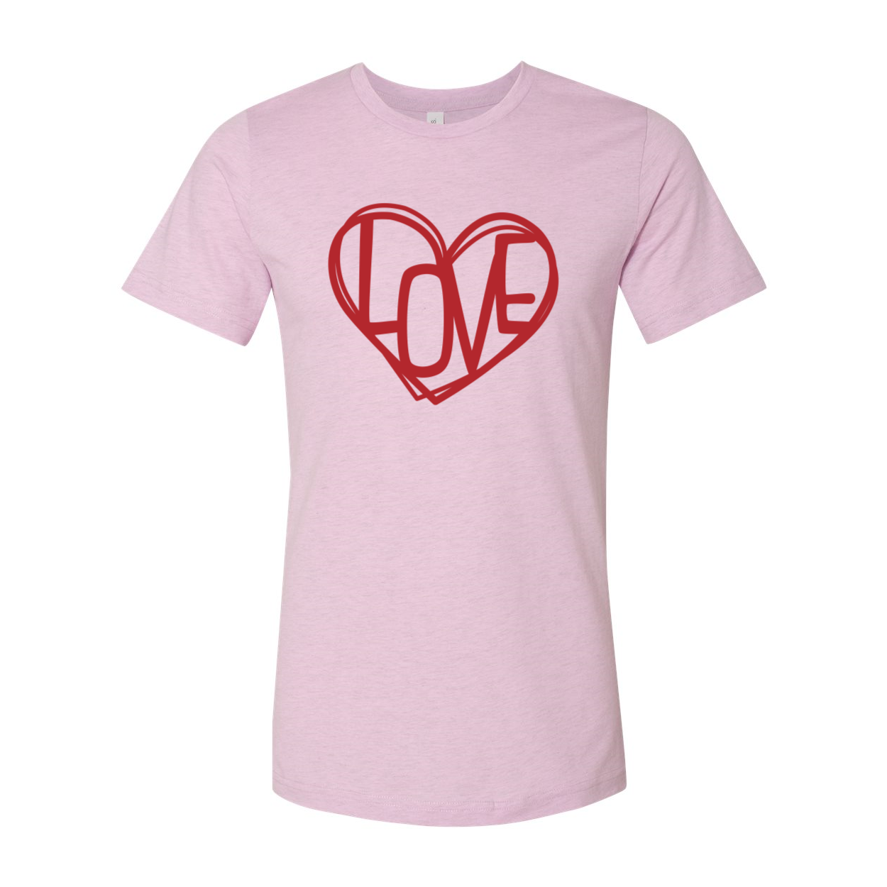 A vibrant Love Heart Shirt displayed in various colors, showcasing its soft fabric and stylish design.