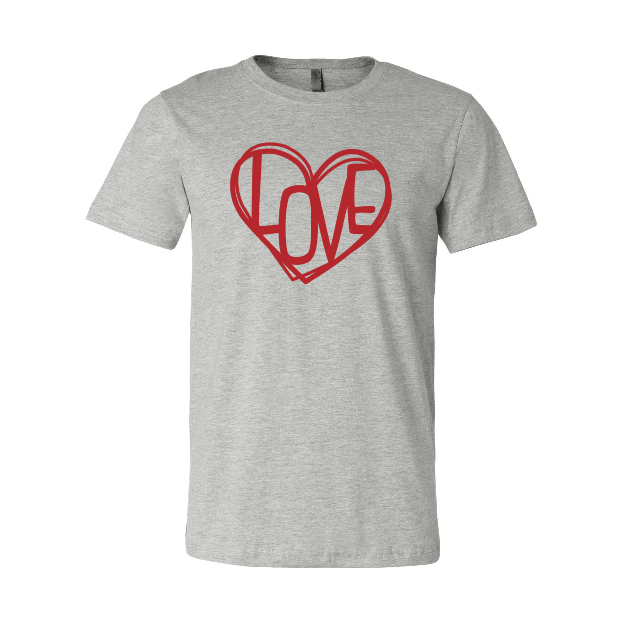 A vibrant Love Heart Shirt displayed in various colors, showcasing its soft fabric and stylish design.