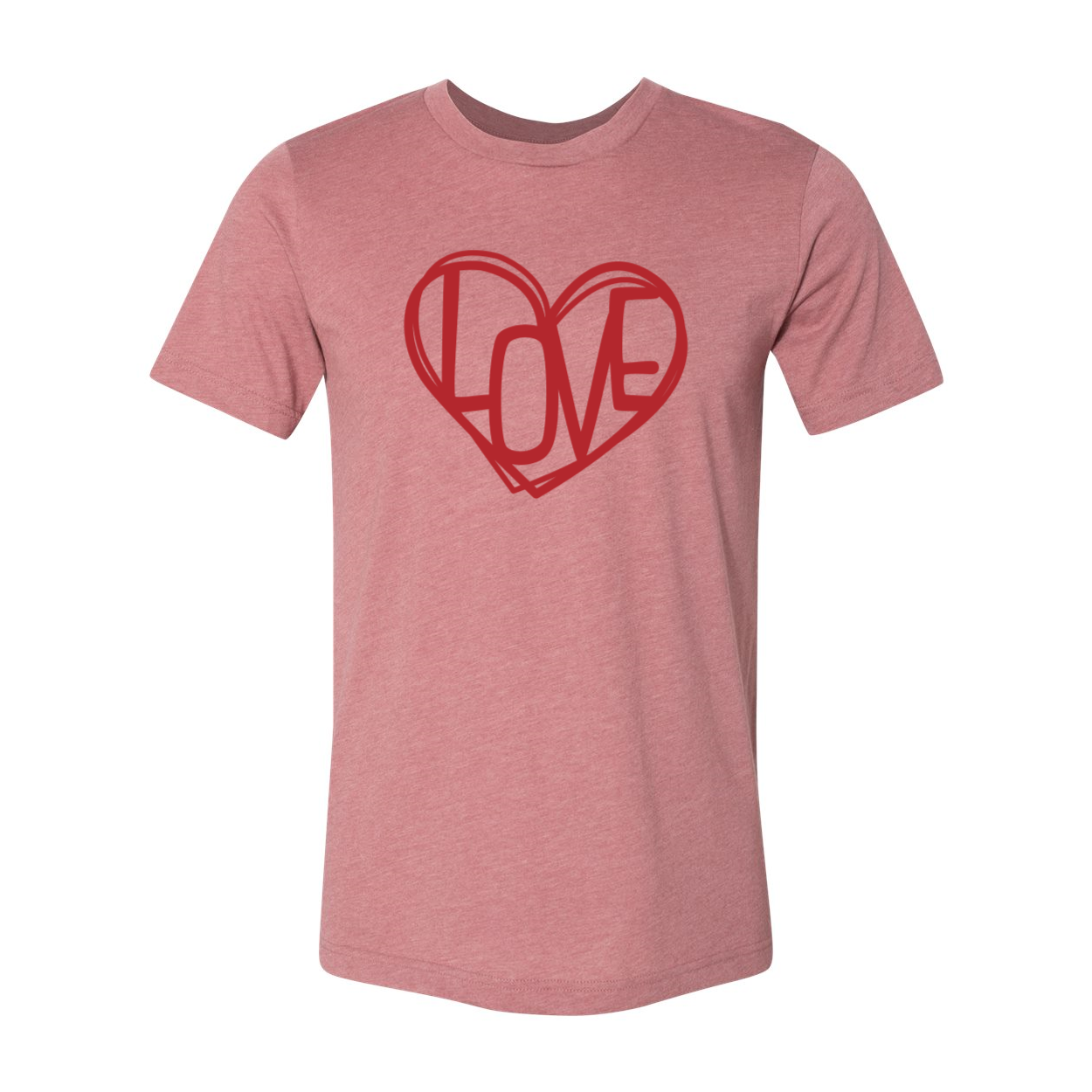 A vibrant Love Heart Shirt displayed in various colors, showcasing its soft fabric and stylish design.