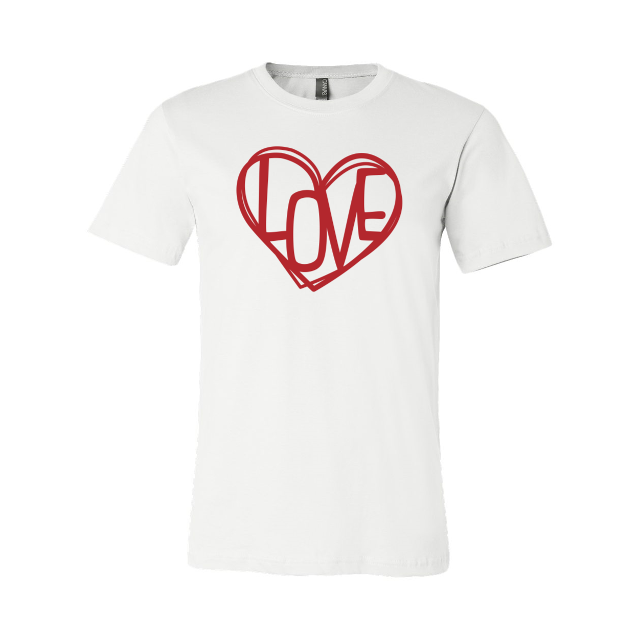 A vibrant Love Heart Shirt displayed in various colors, showcasing its soft fabric and stylish design.