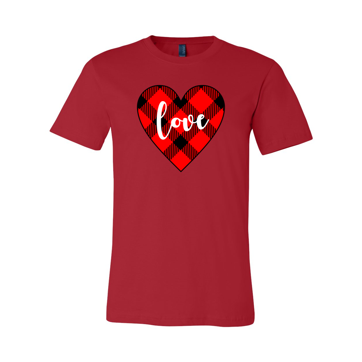 A stylish unisex Love Shirt made from soft ring spun cotton, available in various colors and sizes, featuring a classic crew neck and short sleeves.