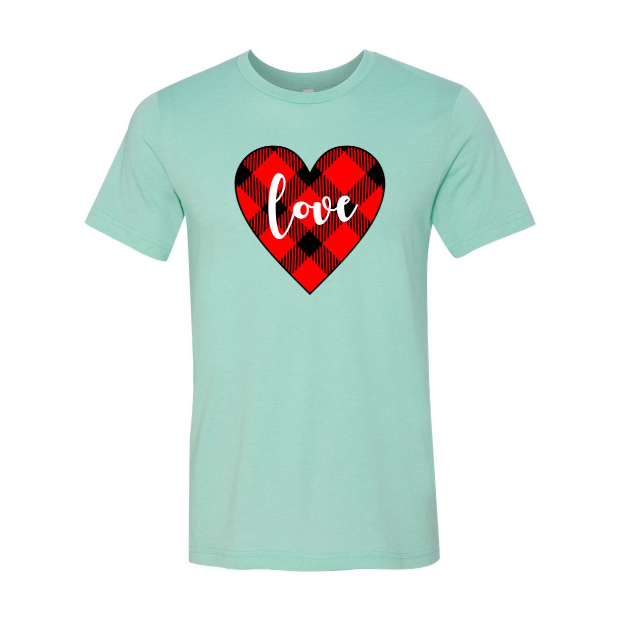 A stylish unisex Love Shirt made from soft ring spun cotton, available in various colors and sizes, featuring a classic crew neck and short sleeves.