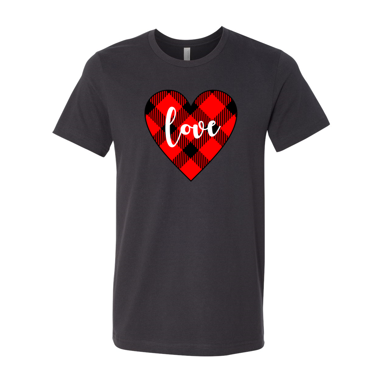 A stylish unisex Love Shirt made from soft ring spun cotton, available in various colors and sizes, featuring a classic crew neck and short sleeves.