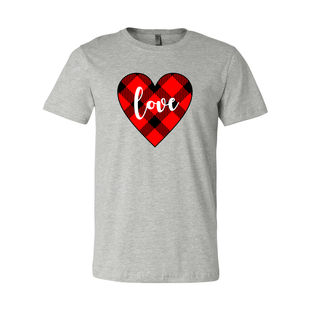 A stylish unisex Love Shirt made from soft ring spun cotton, available in various colors and sizes, featuring a classic crew neck and short sleeves.