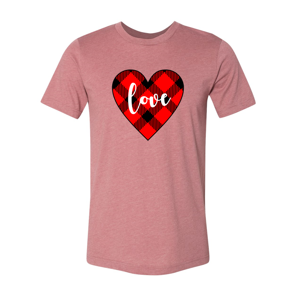 A stylish unisex Love Shirt made from soft ring spun cotton, available in various colors and sizes, featuring a classic crew neck and short sleeves.