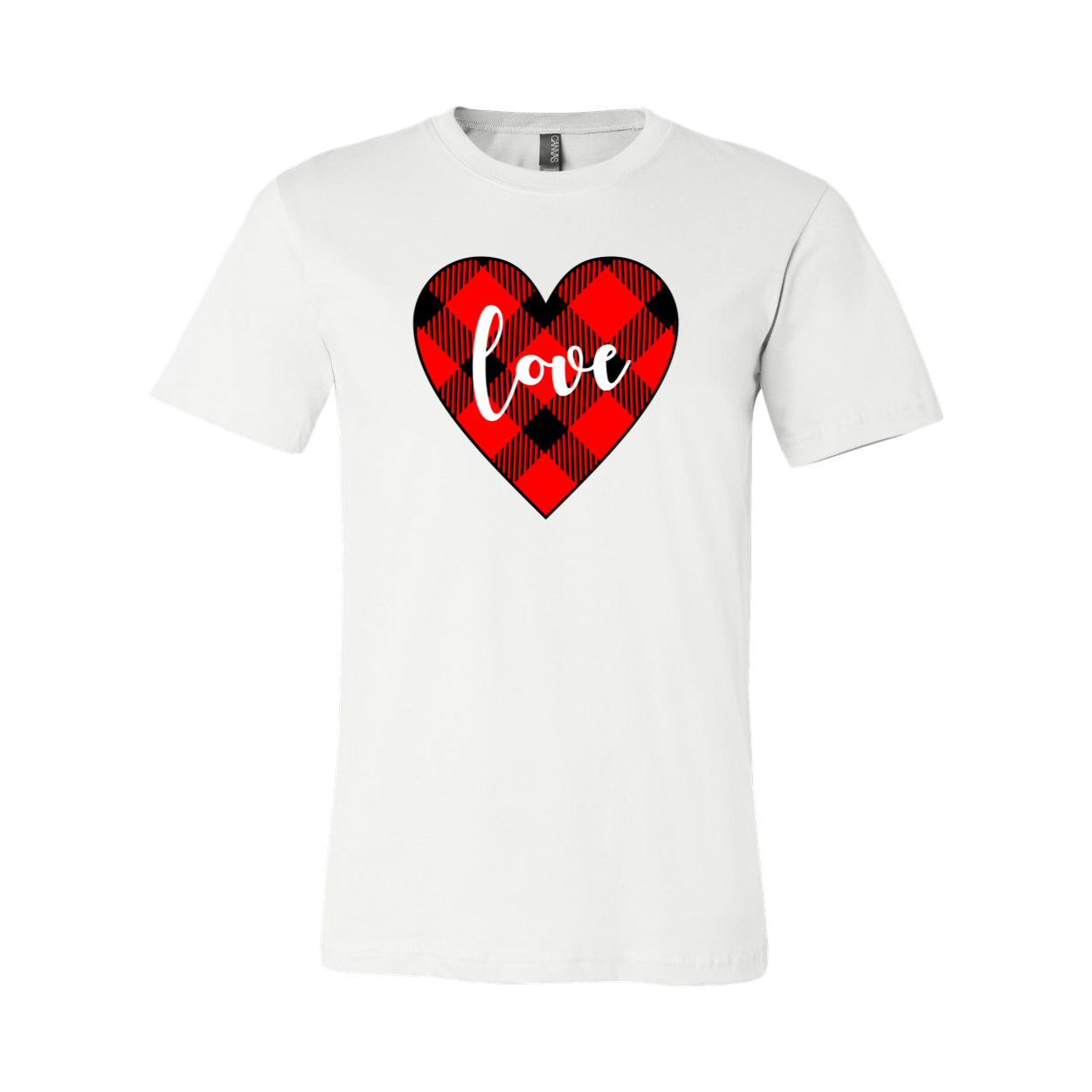 A stylish unisex Love Shirt made from soft ring spun cotton, available in various colors and sizes, featuring a classic crew neck and short sleeves.